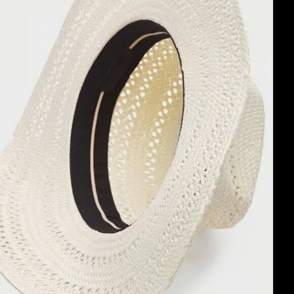 Rag & Bone Elle Perf Fedora Ivory Size M - Picture 3 of 7